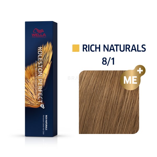 Wella Professionals Koleston Perfect Me+ Rich Naturals professionele permanente haarkleuring 8/1 60 ml