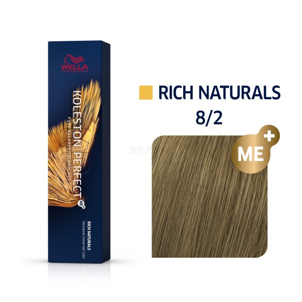 Wella Professionals Koleston Perfect Me+ Rich Naturals profesionálna permanentná farba na vlasy 8/2 60 ml
