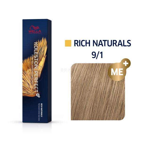 Wella Professionals Koleston Perfect Me+ Rich Naturals Professionelle permanente Haarfarbe 9/1 60 ml
