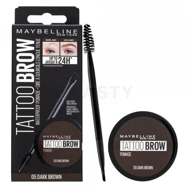 Maybelline Tattoo Brow 05 Dark Brown gel pro úpravu obočí 2v1