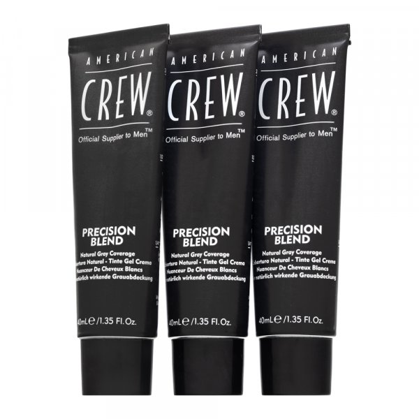 American Crew Precision Blend Natural Gray Coverage barva na vlasy pro muže Light Blond 7-8 3 x 40 ml