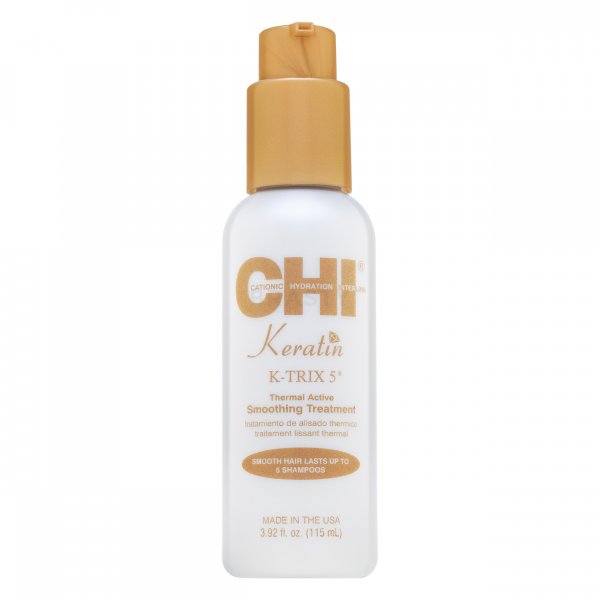 CHI Keratin K-Trix 5 Thermal Active Smoothing Treatment lapte de styling pentru netezire pentru păr aspru si indisciplinat 116 ml