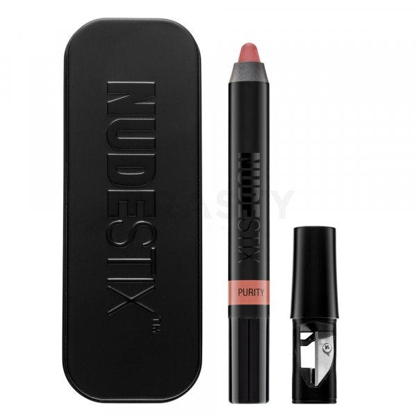 Nudestix Intense Matte Lip + Cheek Pencil Purity balzám na rty a tvářenka v jednom s matujícím účinkem 3 g