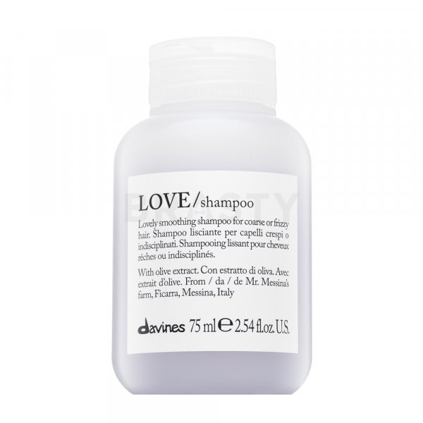 Davines Essential Haircare Love Smoothing Shampoo szampon dla połysku i miękkości włosów 75 ml