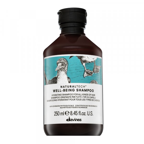 Davines Natural Tech Well-Being Shampoo подхранващ шампоан за гладкост и блясък на косата 250 ml