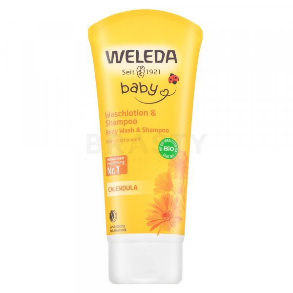 Weleda Baby Calendula Body Wash & Shampoo Shampoo und Duschgel 2 in 1 für Kinder 200 ml