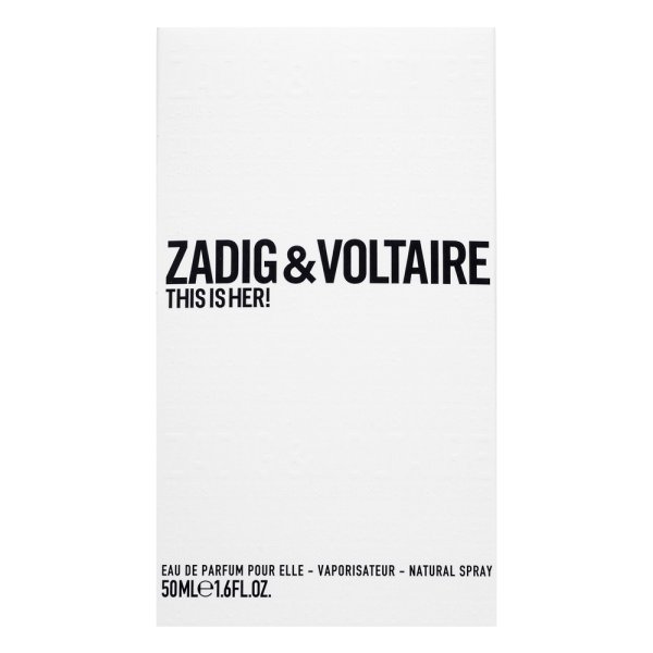 Zadig & Voltaire This is Her! Eau de Parfum für Damen 50 ml