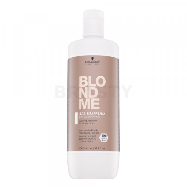 Schwarzkopf Professional BlondMe All Blondes Detox Shampoo Champú fortificante Para cabello rubio 1000 ml
