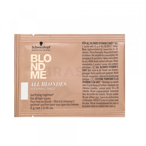 Schwarzkopf Professional BlondMe All Blondes Vitamin C Shot skoncentrowana pielęgnacja regeneracyjna do włosów blond 5 x 5 g