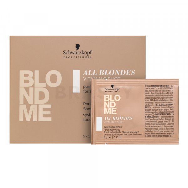 Schwarzkopf Professional BlondMe All Blondes Vitamin C Shot geconcentreerde herstellende zorg voor blond haar 5 x 5 g
