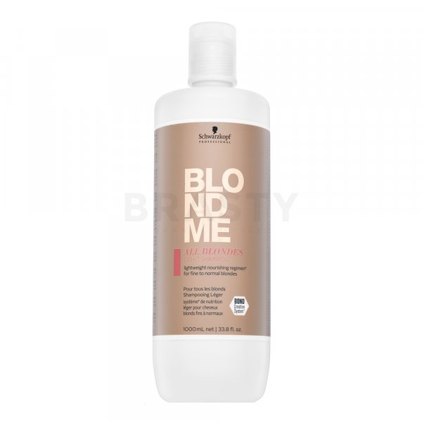Schwarzkopf Professional BlondMe All Blondes Light Shampoo Voedende Shampoo voor blond haar 1000 ml