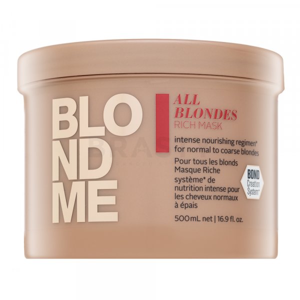 Schwarzkopf Professional BlondMe All Blondes Rich Mask maschera nutriente per capelli biondi 500 ml