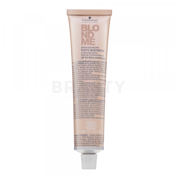 Schwarzkopf Professional BlondMe Bond Enforcing White Blending krém pro zesvětlení vlasů Caramel 60 ml