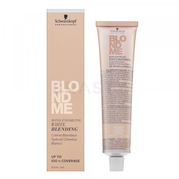 Schwarzkopf Professional BlondMe Bond Enforcing White Blending krém pro zesvětlení vlasů Caramel 60 ml