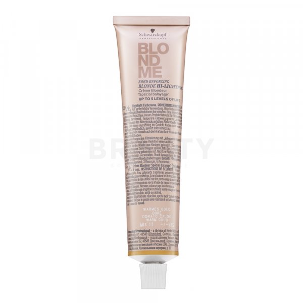 Schwarzkopf Professional BlondMe Bond Enforcing Blonde High-Lighting Creme zur Haaraufhellung Warming Gold 60 ml