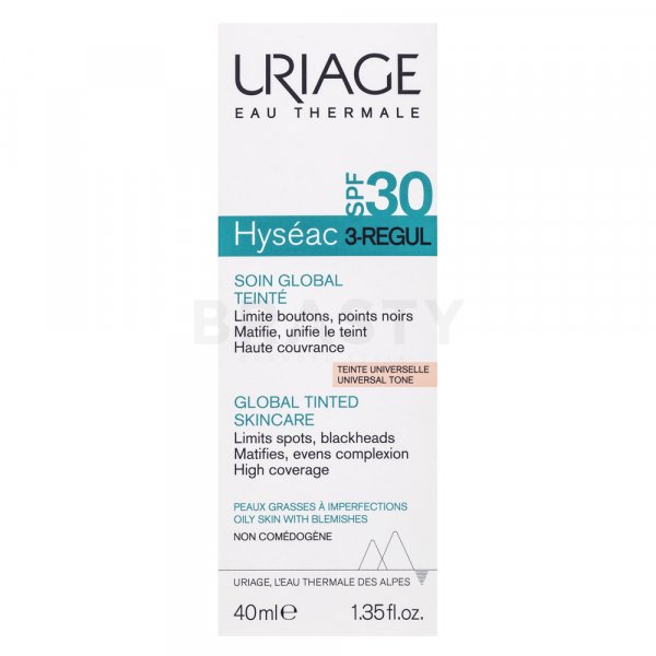 Uriage Hyséac 3-Regul SPF30 Global Tinted Skincare tónujúce a hydratačné emulzie so zmatňujúcim účinkom 40 ml