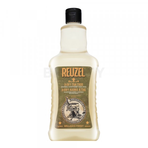 Reuzel 3-in-1 Tea Tree Shampoo Champú, acondicionador y gel de baño 1000 ml