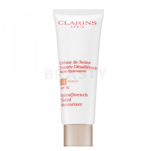Clarins HydraQuench Tinted Moisturizer SPF15 03 Peach tonisierende Feuchtigkeitsemulsion für eine einheitliche und aufgehellte Gesichtshaut 50 ml