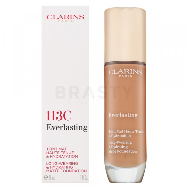 Clarins Everlasting Long-Wearing & Hydrating Matte Foundation дълготраен фон дьо тен за матов ефект 113C 30 ml