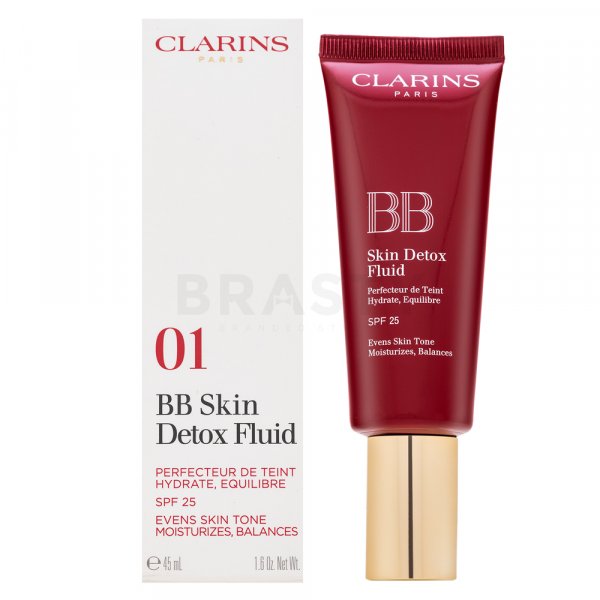 Clarins BB Skin Detox Fluid BB krém pro sjednocení barevného tónu pleti 01 Light 45 ml