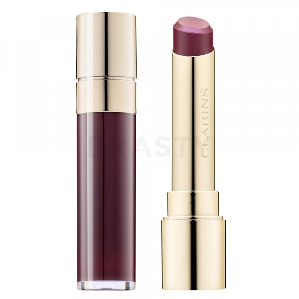 Clarins Joli Rouge Lacquer vyživující rtěnka s perleťovým leskem 744L Plum 3,5 g