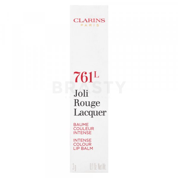 Clarins Joli Rouge Lacquer vyživujúci rúž s perleťovým leskom 761L Spicy Chili 3,5 g