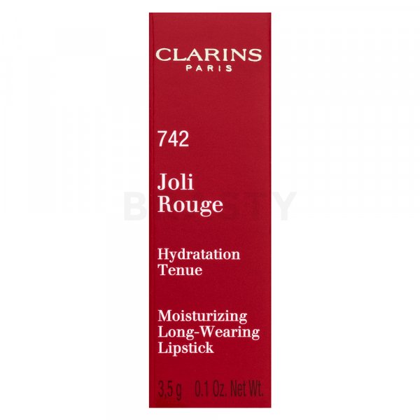 Clarins Joli Rouge barra de labios de larga duración con efecto hidratante 742 Joli Rouge 3,5 g