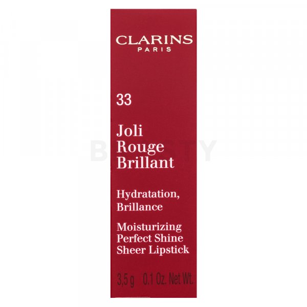 Clarins Joli Rouge Brillant vyživující rtěnka s perleťovým leskem 33 Soft Plum 3,5 g