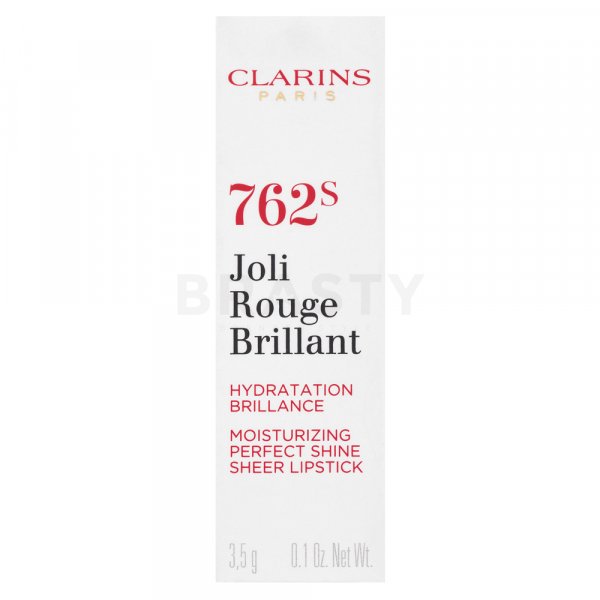 Clarins Joli Rouge Brillant vyživující rtěnka s perleťovým leskem 762S Pop Pink 3,5 g