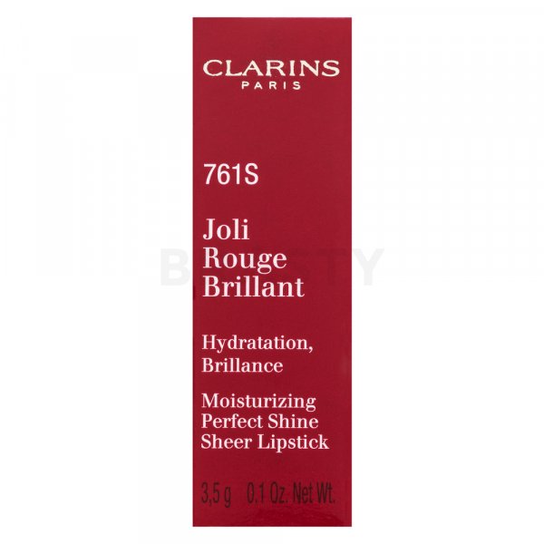 Clarins Joli Rouge Brillant vyživujúci rúž s perleťovým leskom 761S Spicy Chilly 3,5 g