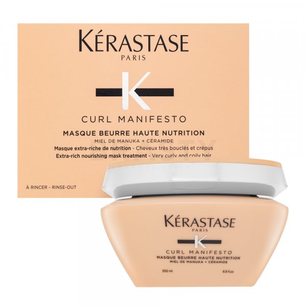 Kérastase Curl Manifesto Masque Beurre Haute Nutrition tápláló maszk hullámos és göndör hajra 200 ml
