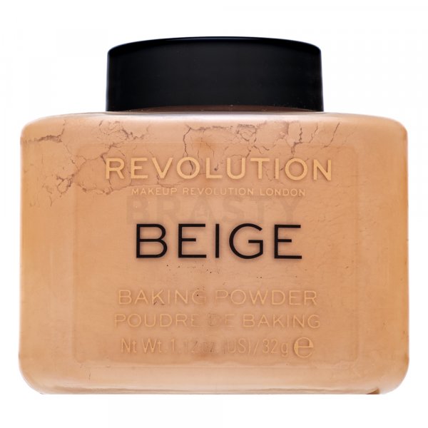 Makeup Revolution Baking Powder Beige púder az egységes és világosabb arcbőrre 32 g