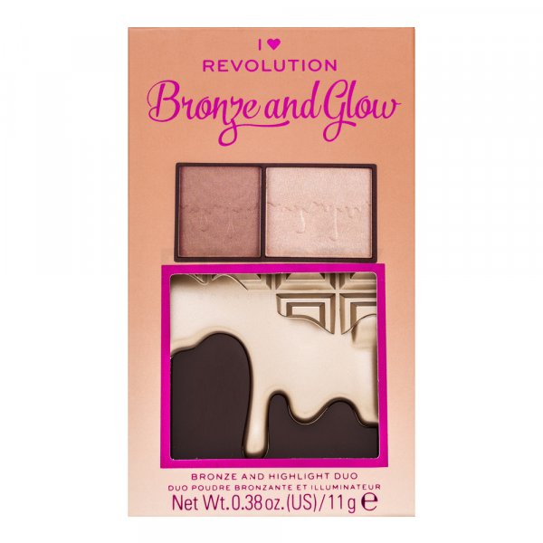 I Heart Revolution Bronze And Glow Bronze And Highlight Duo Highlighter 11 g