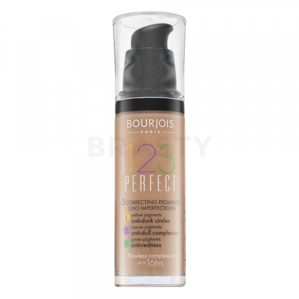 Bourjois 123 Perfect Foundation 52 Vanilla Flüssiges Make Up für Unregelmäßigkeiten der Haut 30 ml
