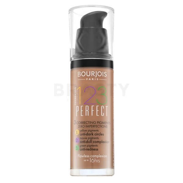 Bourjois 123 Perfect Foundation 57 Light Tan tekutý make-up proti nedokonalostem pleti 30 ml