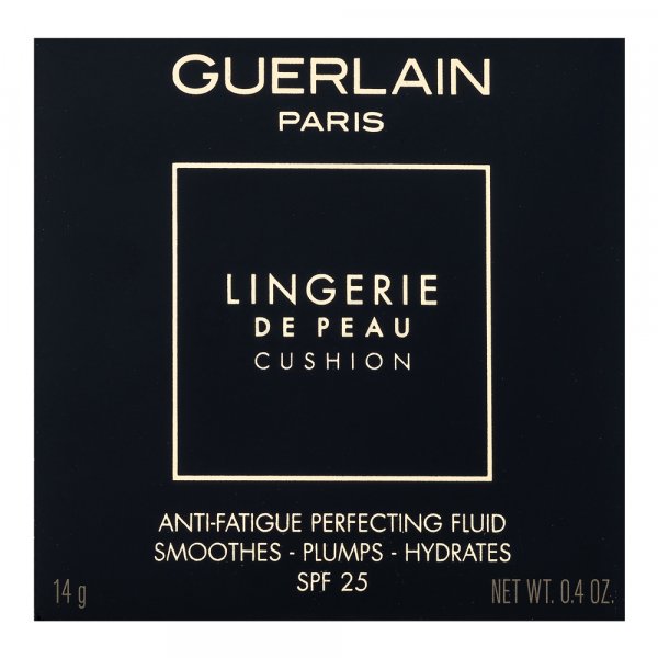 Guerlain Lingerie De Peau Cushion dlhotrvajúci make-up pre zjednotenú a rozjasnenú pleť 02N Light 14 g