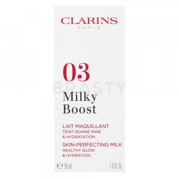 Clarins Milky Boost Foundation tonizirajoča in vlažilna emulzija za enotno in sijočo polt 03 Cashew 50 ml