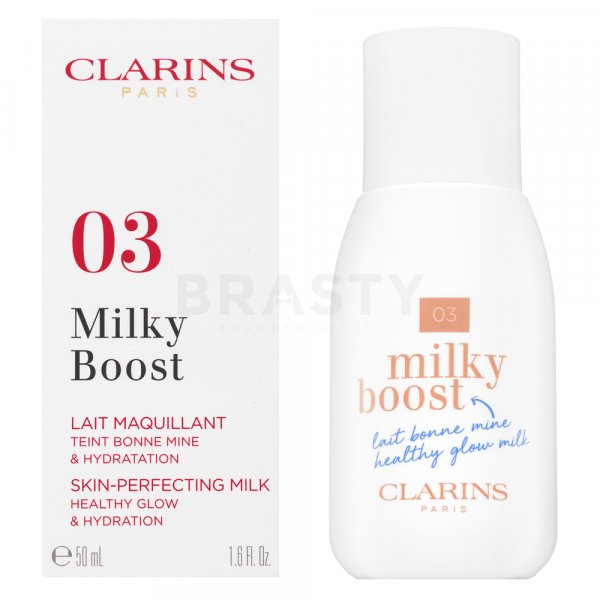 Clarins Milky Boost Foundation tonifiërende en hydraterende emulsie voor een uniforme en stralende teint 03 Cashew 50 ml