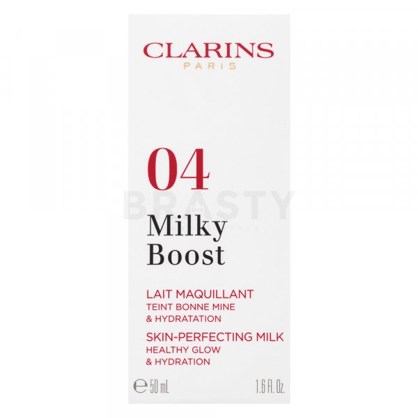 Clarins Milky Boost Foundation tónující a hydratační emulze pro sjednocenou a rozjasněnou pleť 04 Auburn 50 ml