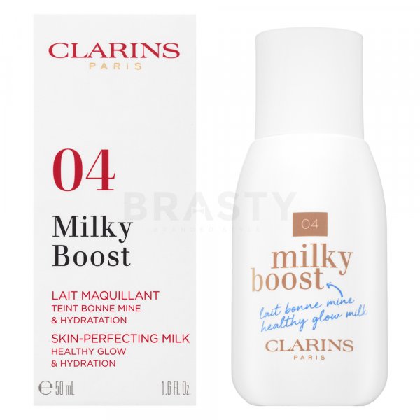 Clarins Milky Boost Foundation tónujúce a hydratačné emulzie pre zjednotenú a rozjasnenú pleť 04 Auburn 50 ml