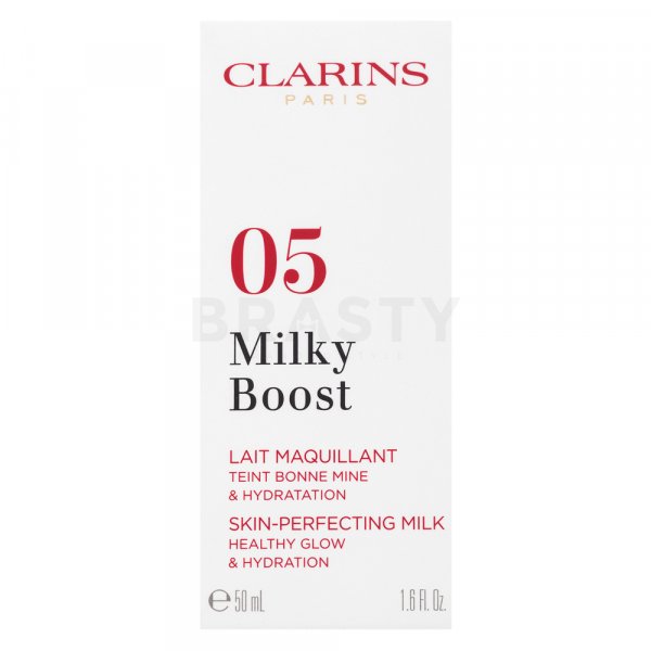 Clarins Milky Boost Foundation tonizirajoča in vlažilna emulzija za enotno in sijočo polt 05 Sandalwood 50 ml