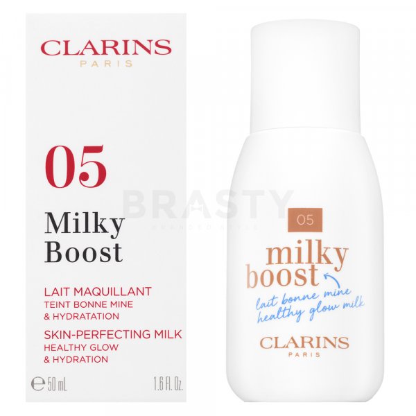 Clarins Milky Boost Foundation tónujúce a hydratačné emulzie za ujednačenu i prosvijetljenu kožu 05 Sandalwood 50 ml