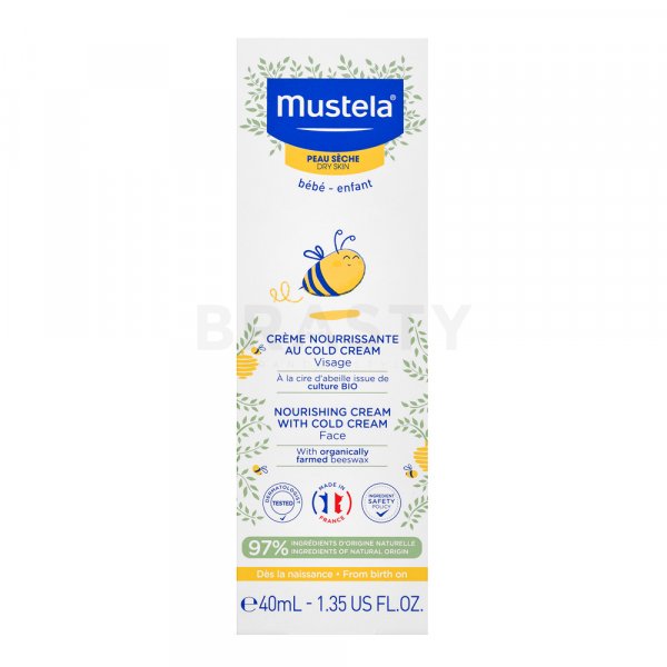 Mustela Bébé Nourishing Cream With Cold Cream vochtinbrengende en beschermende vloeistof voor kinderen 40 ml