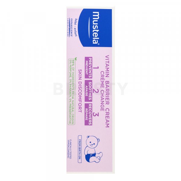 Mustela Bébé Change Cream 1 2 3 ošetrujúci krém proti zapareninám pre deti 100 ml