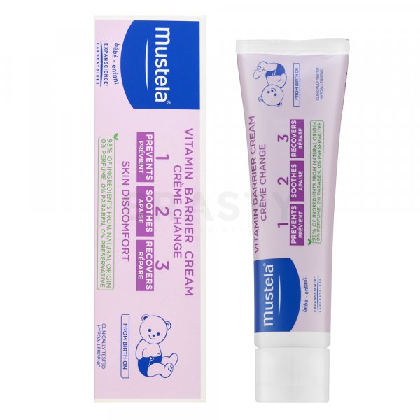 Mustela Bébé Change Cream 1 2 3 helyreállító krém kidörzsölődés ellen gyerekeknek 100 ml