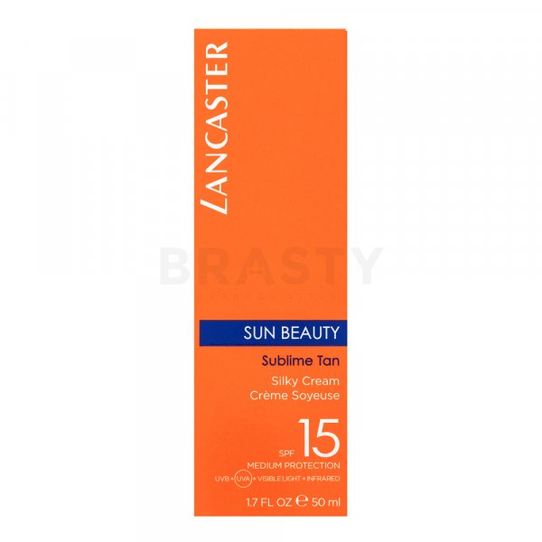 Lancaster Sun Beauty Sublime Tan Silky Cream SPF15 krém na opaľovanie na tvár 50 ml