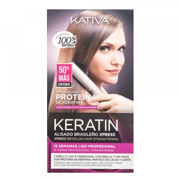 Kativa Protein Xpress Brazilian Hair Straightening Kit sada s keratinem pro narovnání vlasů