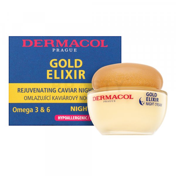 Dermacol Zen Gold Elixir Rejuvenating Caviar Night Cream krem na noc z formułą przeciwzmarszczkową 50 ml