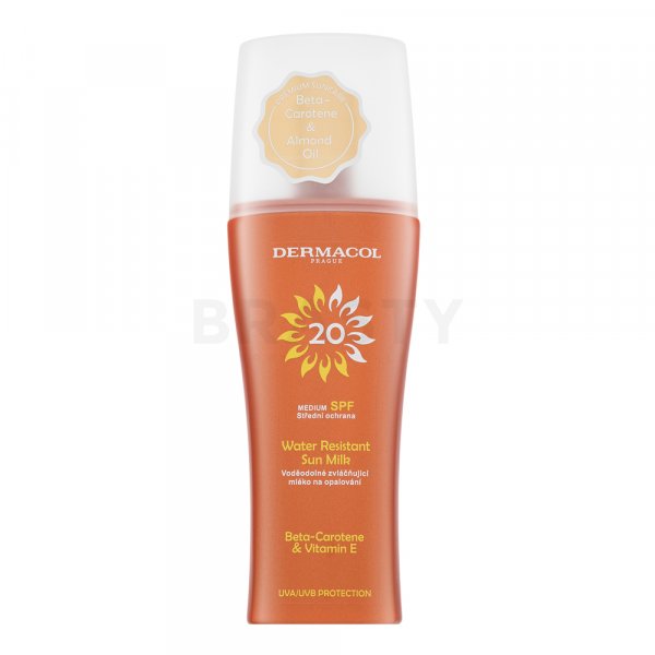 Dermacol Sun Water Resistant Sun Milk SPF20 Spray barnító krém spray-ben 200 ml