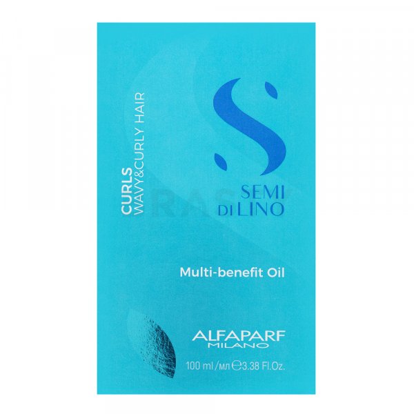Alfaparf Milano Semi Di Lino Curls Multi-Benefit Oil multifunktionales Trockenöl Für den Glanz lockiger und krauser Haare 100 ml